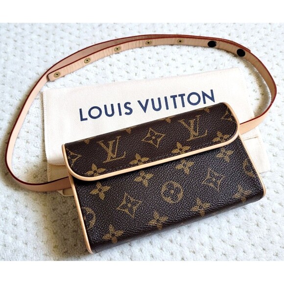 LOUIS VUITTON Pochette FLORENTINE Monogram Waist Bum Bag Crossbody Clutch EUC - Picture 2 of 16